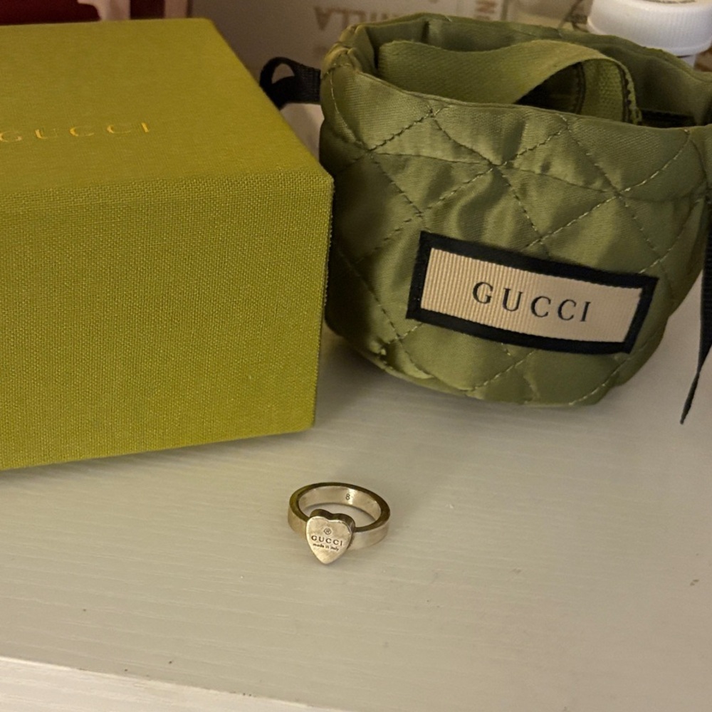 Gucci Silver Heart Ring